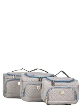 Set de 3 vanity cases Kinston Loisirs 31 cm Gris  0AP112G  0AP112G, 0AP112G