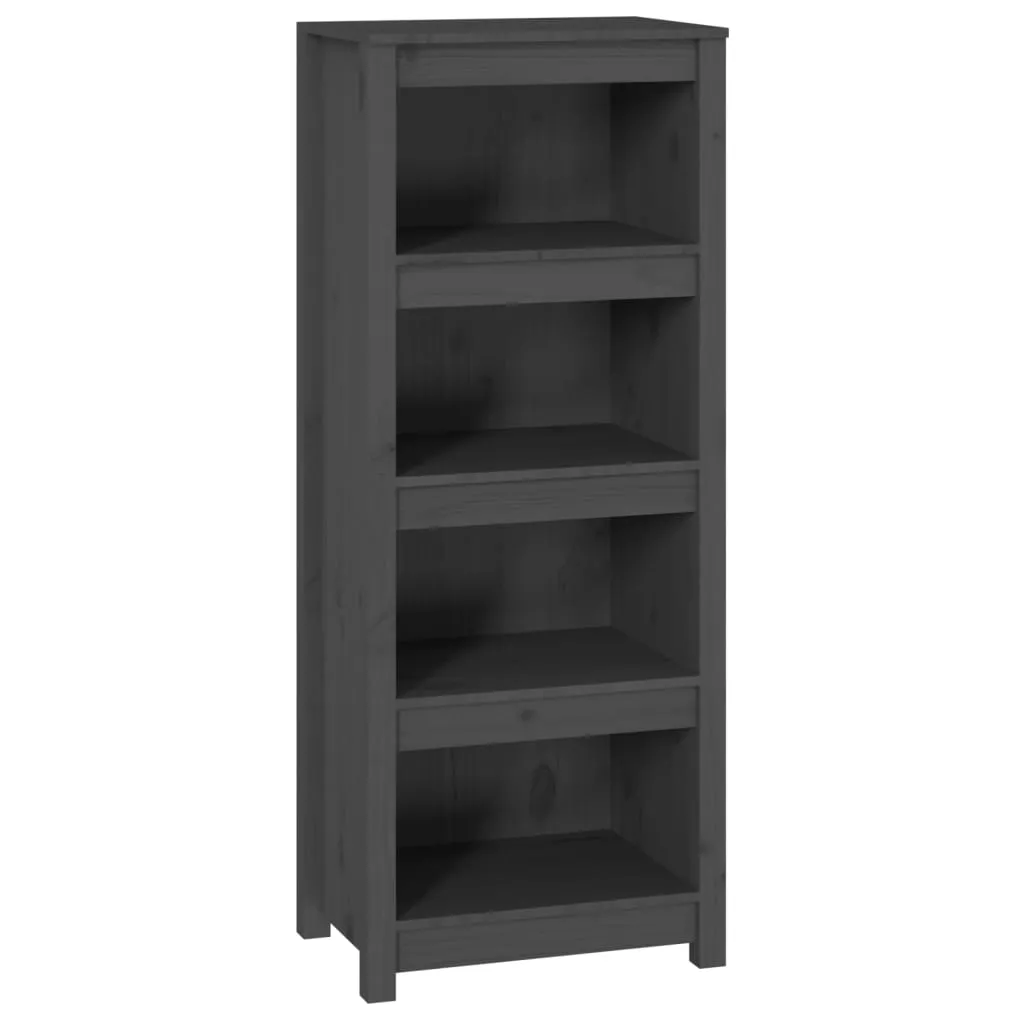 vidaXL Bibliothèque Gris 50x35x125,5 cm Bois de pin massif | vidaxl-fr