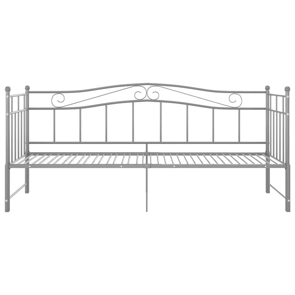 vidaXL Cadre de canapé-lit extensible Gris Métal 90x200 cm | vidaxl-fr
