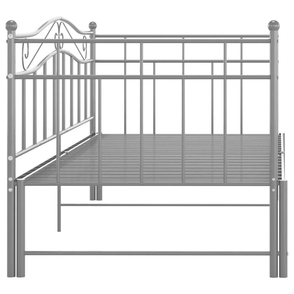vidaXL Cadre de canapé-lit extensible Gris Métal 90x200 cm | vidaxl-fr