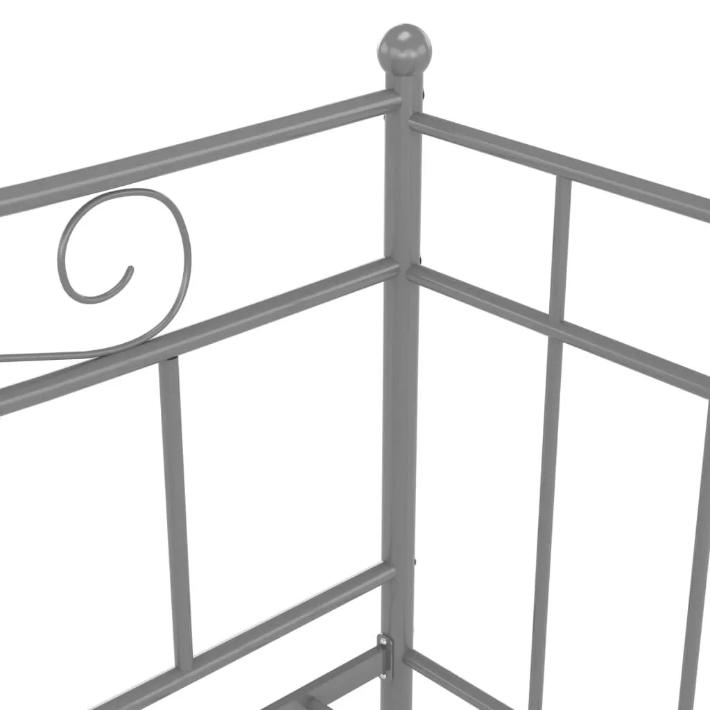 vidaXL Cadre de canapé-lit extensible Gris Métal 90x200 cm | vidaxl-fr