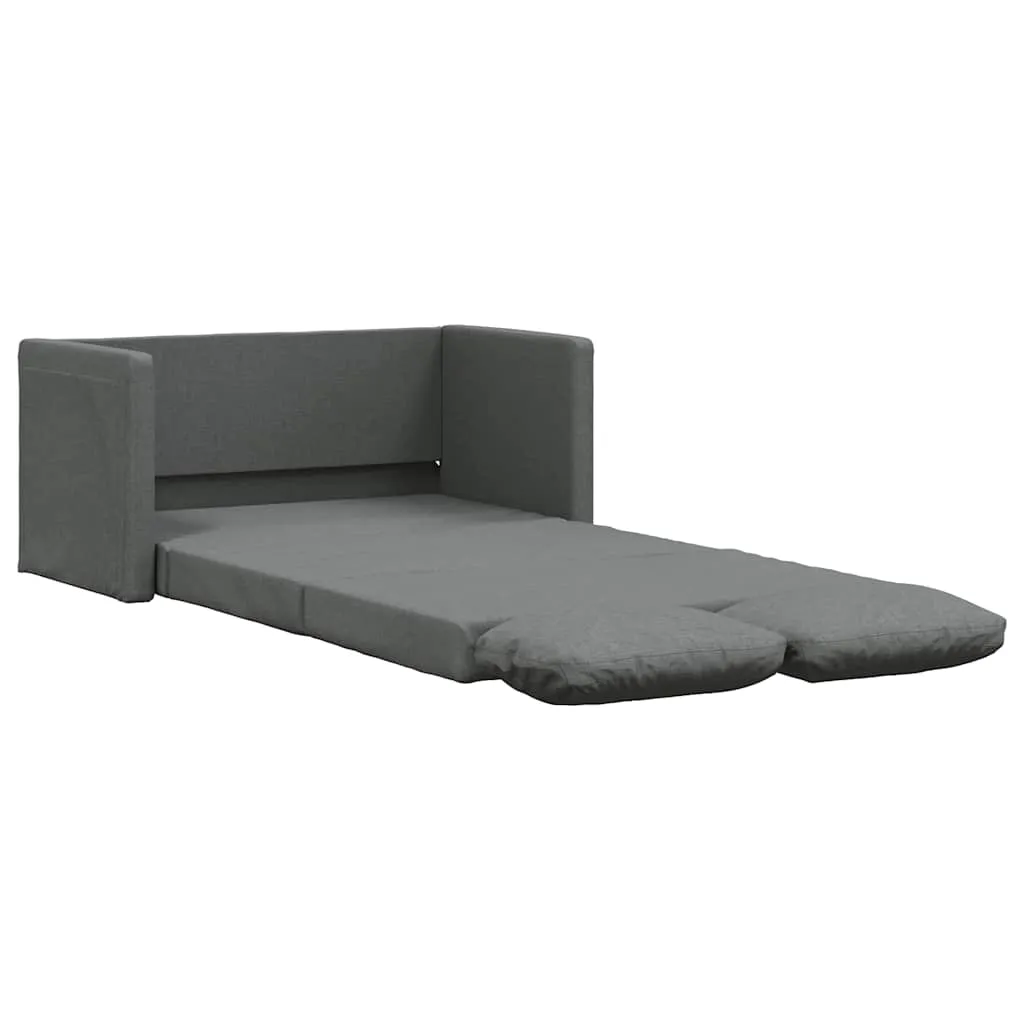 vidaXL Canapé-lit 2 en 1 gris foncé 112x174x55 cm tissu | vidaxl-fr