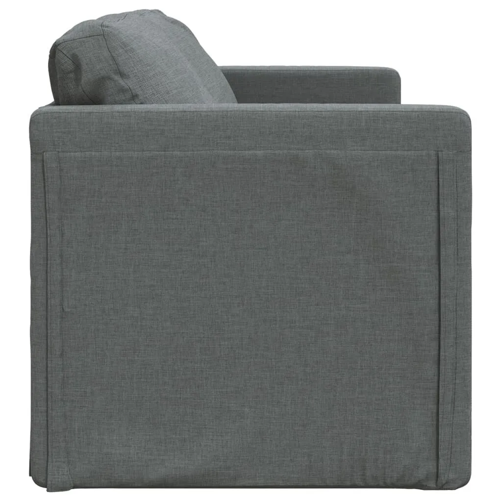 vidaXL Canapé-lit 2 en 1 gris foncé 112x174x55 cm tissu | vidaxl-fr