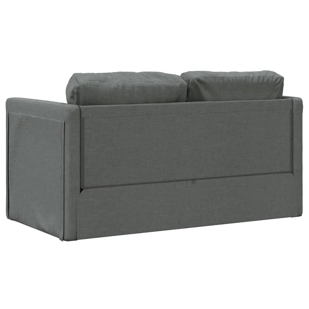 vidaXL Canapé-lit 2 en 1 gris foncé 112x174x55 cm tissu | vidaxl-fr